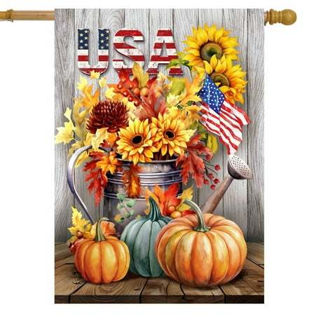 Briarwood Lane Americana Autumn House Flag