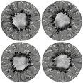 thumbnail image 2 of Shower Caps,Gray Dinosaur Skeletons Fossils Pattern Waterproof Shower Cap for Women 4 Pieces,Double Reusable Hair Cover for Shower PEVA Elastic Stretch Hem, 2 of 7