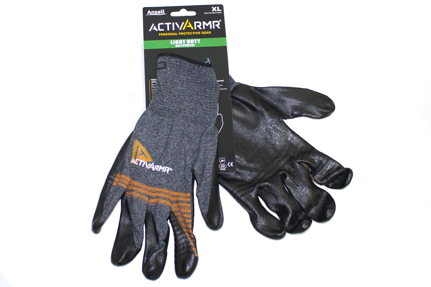 Ansell® ActivArmr® Medium Duty Multi-Purpose Gloves *LARGE ONLY* LOT OF 2 pr 