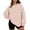Pink, variant on Women's Sweatshirts Hoodies MIUOWANP Women's Round Neck Solid Color Long Sleeved Pocket Loose Top Sweatshirt L Khaki