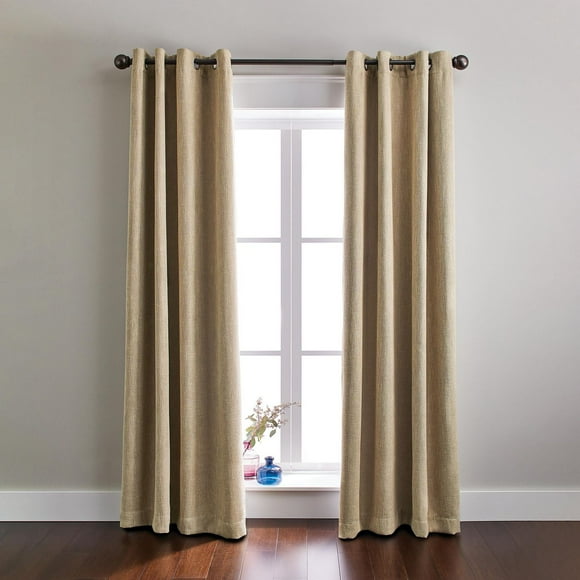 Better Homes & Gardens Linen Grommet Blackout Window Curtains Panel, 50" x 84"