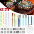 thumbnail image 1 of 40Pcs DIY Mandala Dotting Tools Kit Stencils Template Brush for Painting Rocks Stone Dot Art, 1 of 10