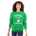 thumbnail image 3 of Llater Losers Nerdy Geeky Cute Llama Unisex Plus Fleece Graphic Sweatshirt Brisco Brands 2X, 3 of 5