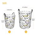 thumbnail image 3 of Gukieu Dachshund Dog Puppy Print Round Dirty Clothes Bag, Waterproof Standing Home Bathroom Storage Basket Car Trunk Storage Bag-Medium, 3 of 6