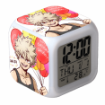 thumbnail image 1 of HANNTAOO Reloj despertador LED con diseño de My Hero Academia, reloj de mesa creativo, reloj digital electrónico brillante y colorido para adultos, niñas y niños, juguete para regalo de cumpleaños, 1 of 7