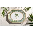 thumbnail image 4 of Rainforest Palm Melamine Octagonal Platter - Green - 16" x 12", 4 of 4