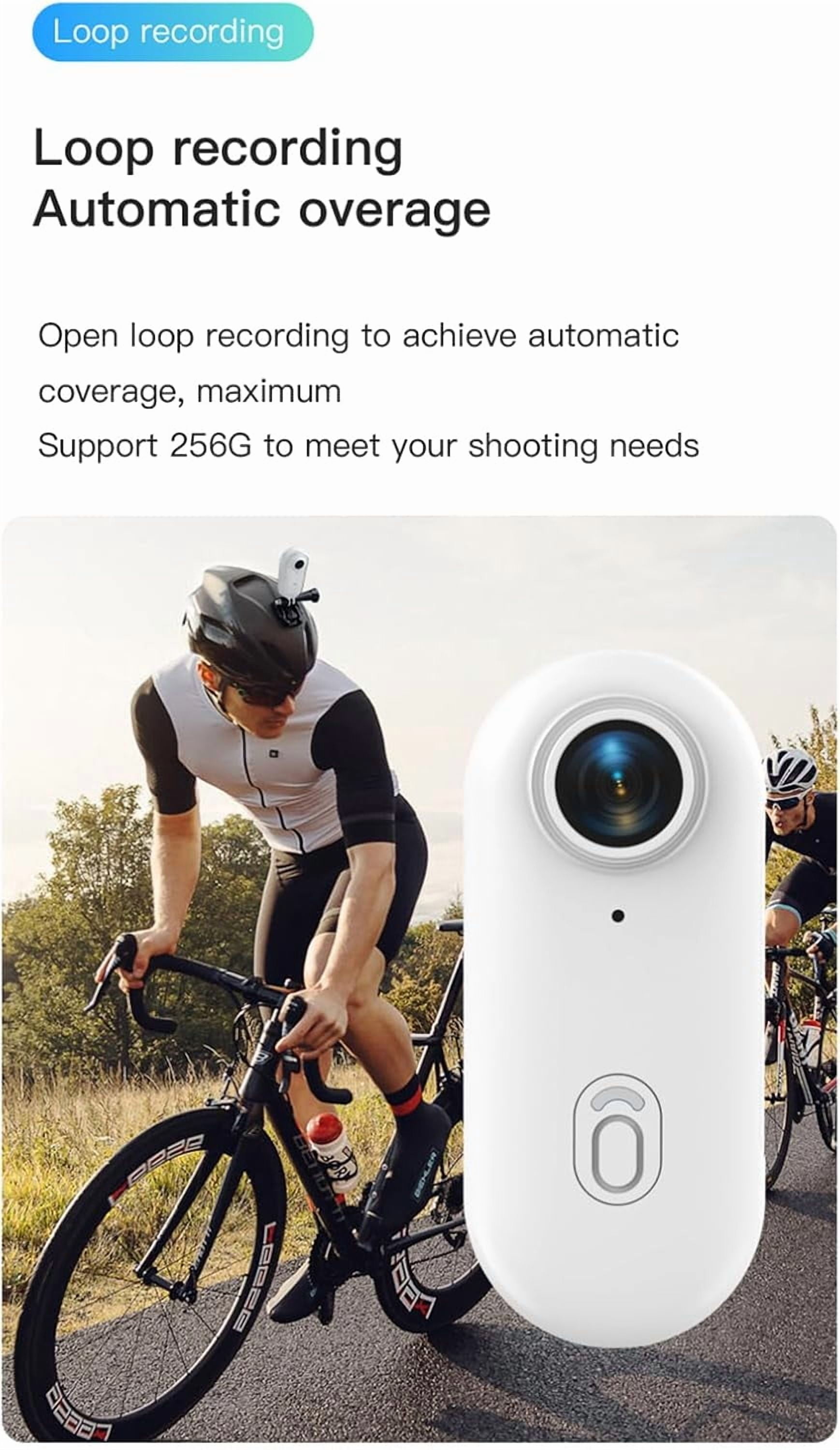 2026 Upgraded HD Action Camera, 360° Motorcycle Camera with 1080P/4K Video, Mini Wearable Body Cam for Vlogging and Diving with Mounting Accessories