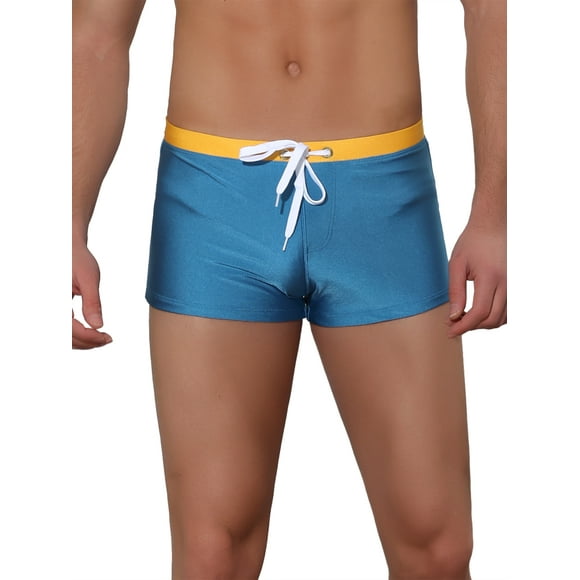 Ba?ador de verano para hombres INSPIRE CHIC de color sólido con cintura elástica azul marino 30