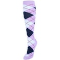 thumbnail image 1 of CTM Chaussettes Hautes à Carreaux Argyle Colorées (1 Paire) (Femmes), 1 of 2