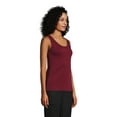 thumbnail image 3 of Lands' End Lands' End Women's Cotton Tank Top - X Small - Rich Burgundy, 3 of 3