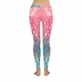 thumbnail image 4 of SUNENAT Fashion Mermaid Scales Fish Scales Women's Stretchy Capri Leggings Yoga Running Pant M, 4 of 4