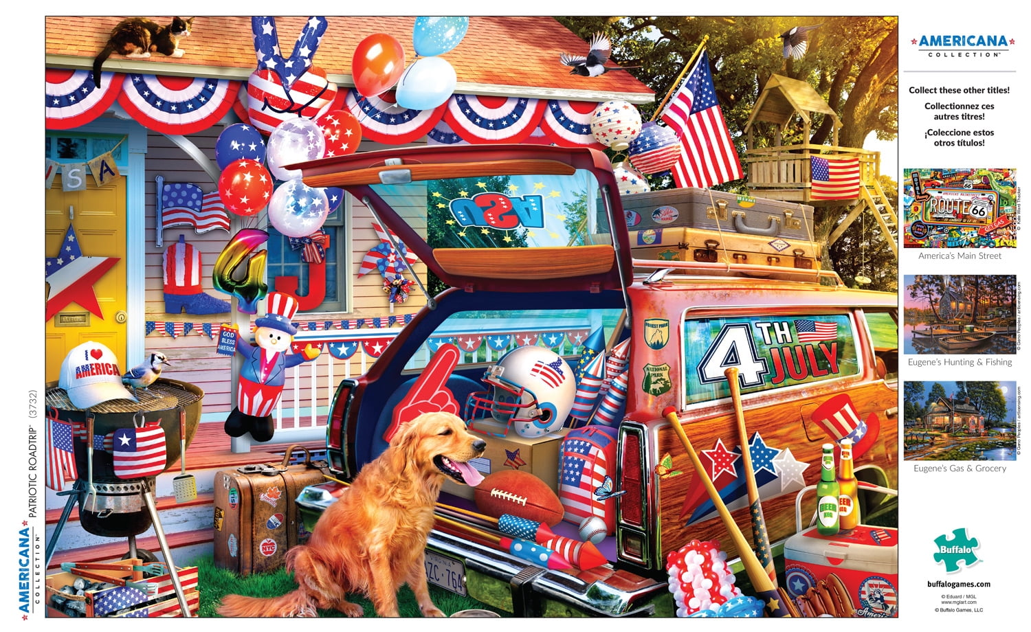 Buffalo Games - Americana - Patriotic Road Trip - 500 Piece Jigsaw Puzzle