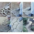 thumbnail image 3 of Molde para pavimento de hormigón irregular de 43 x 43 cm para caminos, molde de plástico para pavimentos, caminos de entrada, jardines, patios, terrazas, Pathmate Stone, 3 of 5