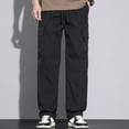 thumbnail image 2 of MKHSQHDG Male Pants Men's Casual Loose Hop Denim Work Pants Jeans with Cargo Pockets Xl, 2 of 6