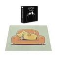 thumbnail image 3 of Ambesonne Cookie Jigsaw Puzzle Durable Cardboard, Kitten Laying on a Couch, 1000 pcs, Cream Orange, 3 of 5