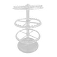 thumbnail image 3 of lionlar Earring Organizer Hanging Rack Muti Tier Carousel Rotating Women Gift Holder for 3 Tier Clear, 3 of 9