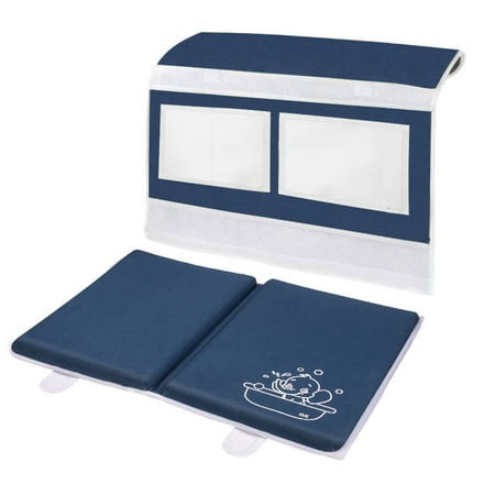 Every Moment Counts 1.5 Thick Bath Kneeler Detachable Baby Bath Mat with Toy Organizer Non-Slip Kneeling Pad for Tub Bathing Garden Work Exercise Comfortable & Safty Royal Blue