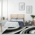 thumbnail image 4 of Luxe Weavers Modern Shag Geometric Navy 5x7 Area Rug, Indoor Carpet, 4 of 10