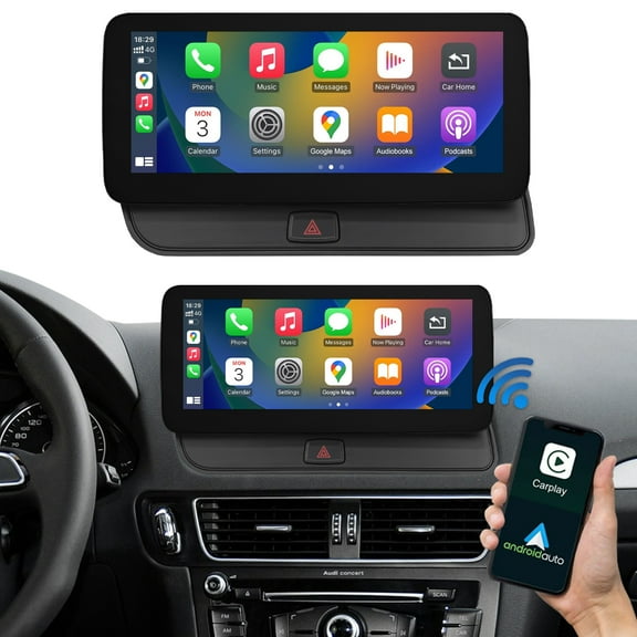 12.3 inch Touchscreen Wireless Carplay for Audi Q5 2009-2017 Year with 2GMMI Car Stereo Multimedia Radio Receiver Support Wireless Android Auto Mirrorlink