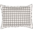 thumbnail image 2 of Antique White Grey Farmhouse Bedding Jenna Buffalo Check Cotton Hand Quilted Buffalo Check Standard Sham, 2 of 3