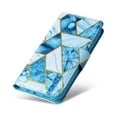 thumbnail image 4 of Compatible with iPhone 15 Pro Max Wallet Case, Marble Pattern PU Leather Flip Cover with Card Holder Kickstand, Shockproof Protective Phone Case for iPhone 15 Pro Max, Blue, 4 of 6