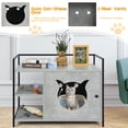 thumbnail image 3 of Infans Cat Litter Box Enclosure Hidden Litter Furniture Cabinet W/ 2-Tier Storage Shelf, 3 of 7