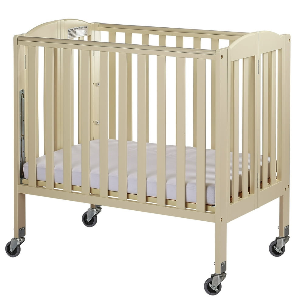Dream On Me Birch 3in1 Folding Portable Mini Crib, French White