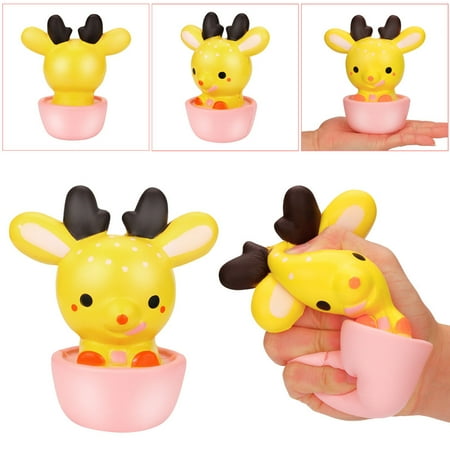 17CM 2019 HOTSALES Squishy Jumbo Cute Cup Deer Slow Rising Cream Squeeze Scented Cure Toy