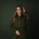 thumbnail image 5 of Conjunto de cárdigan y vestido largo sin mangas para mujer, vestido informal de rizo francés, cuello redondo, manga larga, cremallera, top de invierno XS-XXXL, 5 of 5