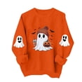 thumbnail image 5 of Women's Long Sleeve Sweatshirt Casual Crewneck Oversized Pullover Hoodies Fall Tops,5XL, 5 of 8