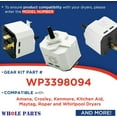 thumbnail image 4 of Whole Parts Dryer Relay Start Switch Part# WP3398094 - Replacement & Compatible with Some Amana, Crosley, Kenmore, Kitchen Aid, Maytag, Roper and Whirlpool Dryers, 4 of 7