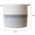 thumbnail image 3 of Cesta de plantas de cuerda de algodón tejida Rawiri para decoración de macetas de interior, cesta de lavandería plegable, cesta de almacenamiento para el hogar, 3 of 6