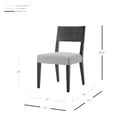 thumbnail image 2 of New Pacific Direct Kylo Faux Leather/Linen Dining Side Chair, (Set of 2), 2 of 11