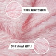 thumbnail image 7 of YJ.GWL Soft Shaggy Throw Blanket Fluffy Plush Bed Throws Fuzzy Sherpa Fleece Blankets for Couch, Sofa,Chair,60"x80",Pink, 7 of 7