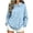 Blue#women long sleeve solid sweatshirt, variant on Lcziwo Womens Peter Pan Collar Sweatshirt Cuffed Long Sleeve Solid Pullover Oversized Casual Fall Winter Outfits White,L