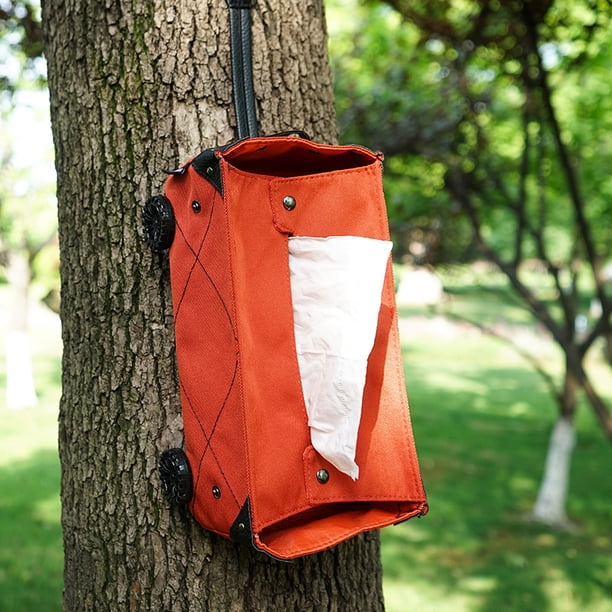 CLS - Caja de almacenamiento para acampar al aire libre, mini caja de pañuelos para acampar, carrito de compras plegable de lona