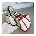 thumbnail image 3 of Janrevotw  Fashion Canvas Shoulder Bag Casual Hundred Tote Tote Tote Simple Shopping Cloth Bag Cotton Canvas Bag, 3 of 4
