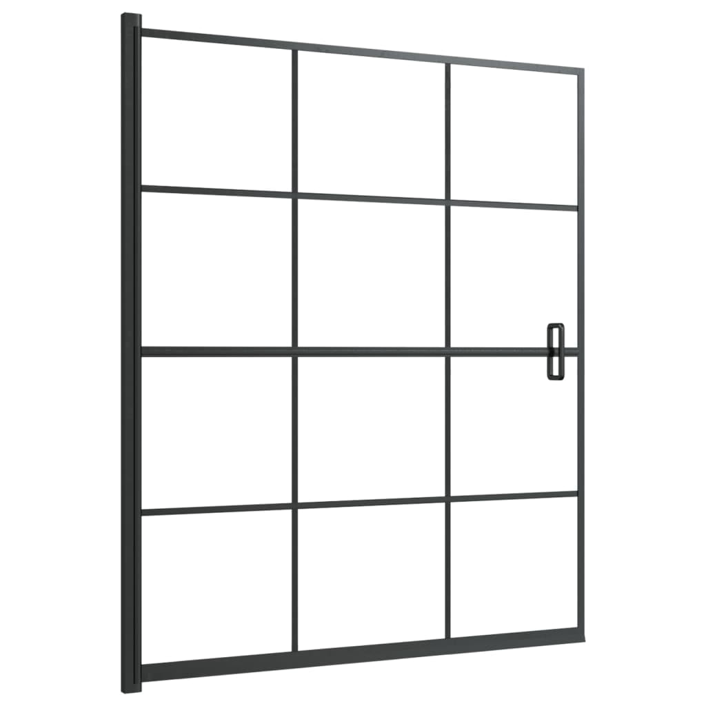 vidaXL Shower Enclosure ESG 31.5"x55.1" Black