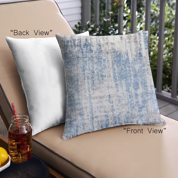 Ahgly Company Outdoor Square Mid-Century Modern Throw Pillow, 18 inch by 18 inch