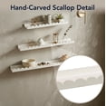 thumbnail image 2 of American Art Decor White Scallop Floating Wall Shelf Set of 3, Wood Picture Ledge Shelves with Lip, Shabby Chic Decorative Wall Shelves for Nursery, Gallery, Bathroom & Living Room Decor, 2 of 7