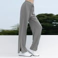 thumbnail image 4 of Gibobby Yoga leggings Pantalones de yoga de talle y pernera ancha para mujer, secado rápido y solar(Gris,XL), 4 of 5