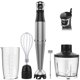 thumbnail image 1 of Immersion Blender Handheld Hand Blender 1100W, Trigger Variable Speed 5 in 1 Stick Blender, Emulsion Blender with Chopper, Whisk and Frother for Soup, Baby Food and Smoothies, 1 of 5