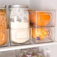 thumbnail image 4 of 8 Pack Stackable Fridge Organizers, Clear Pantry Organizers and Storage Plastic Small Food Storage Bins Freezer Organizer Containers with Ha, 4 of 5