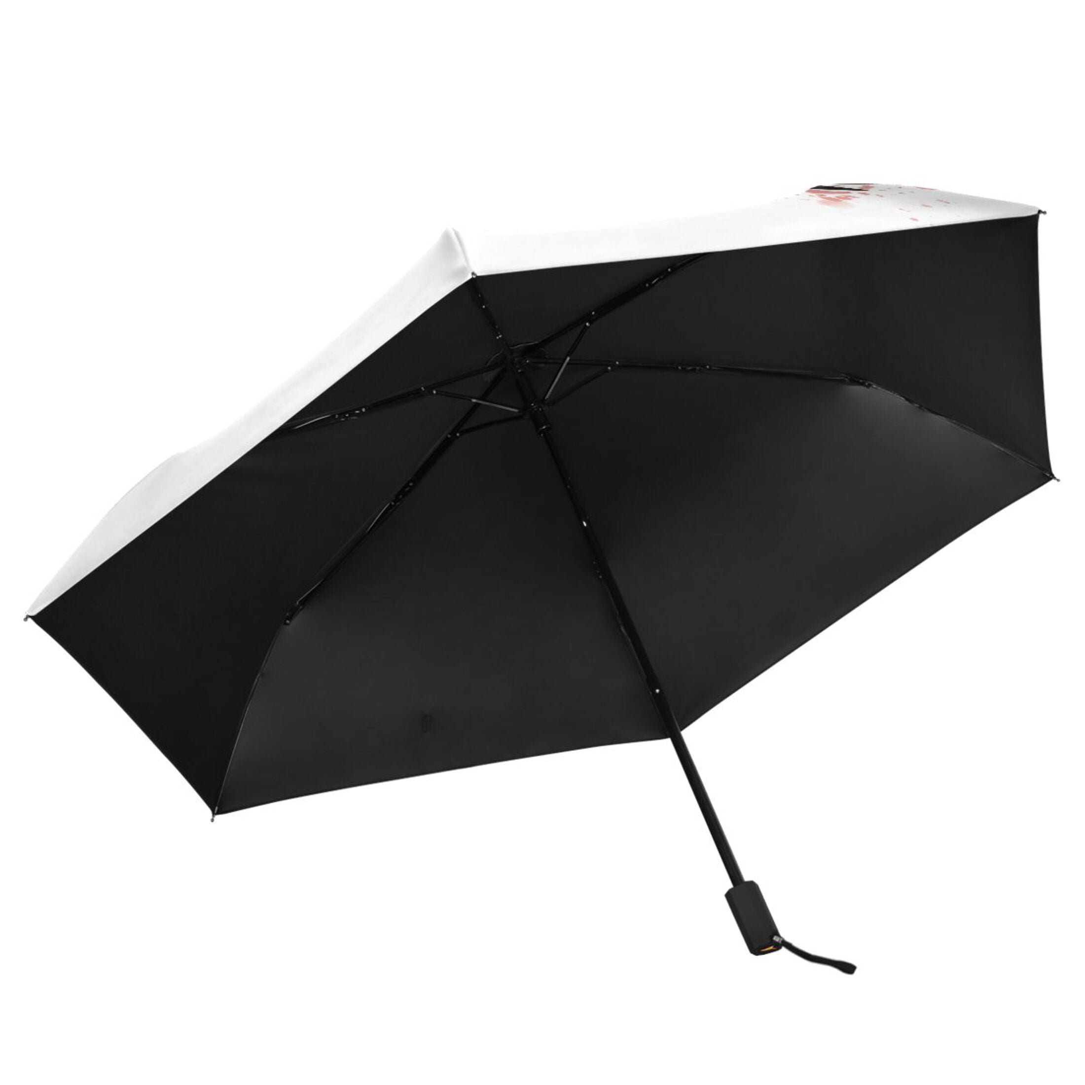 Flying Eagle and American Flag Compact Sun Umbrella Windproof Travel Umbrellas for Rain Strong Portable UV Protection