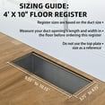 thumbnail image 7 of 2Pack 2-in-1 Vent Deflectors & Floor Vent Covers, Adjustable Floor Register 4x10, Air Vent Deflector for Home Floor, Office, Ceiling, Tool-Free Install, Black,, 7 of 7