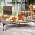 thumbnail image 6 of Cooling Elevated Dog Bed + Waterproof Removable Pillow-Top Mat, Bolster Dog Cot Bed, Raised Pet Cot with Breathable Mesh, No-Slip Feet, Dog Sofa Bed for Indoor & Outdoor, XLarge, Brown, 6 of 14