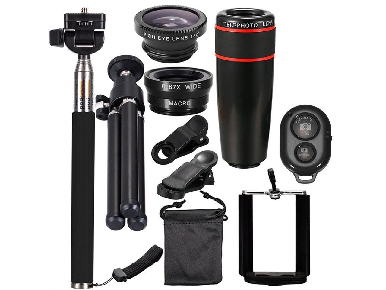 "Happyline" 10PCS 12X Telephoto Universal Mobile Phone Lens Kits