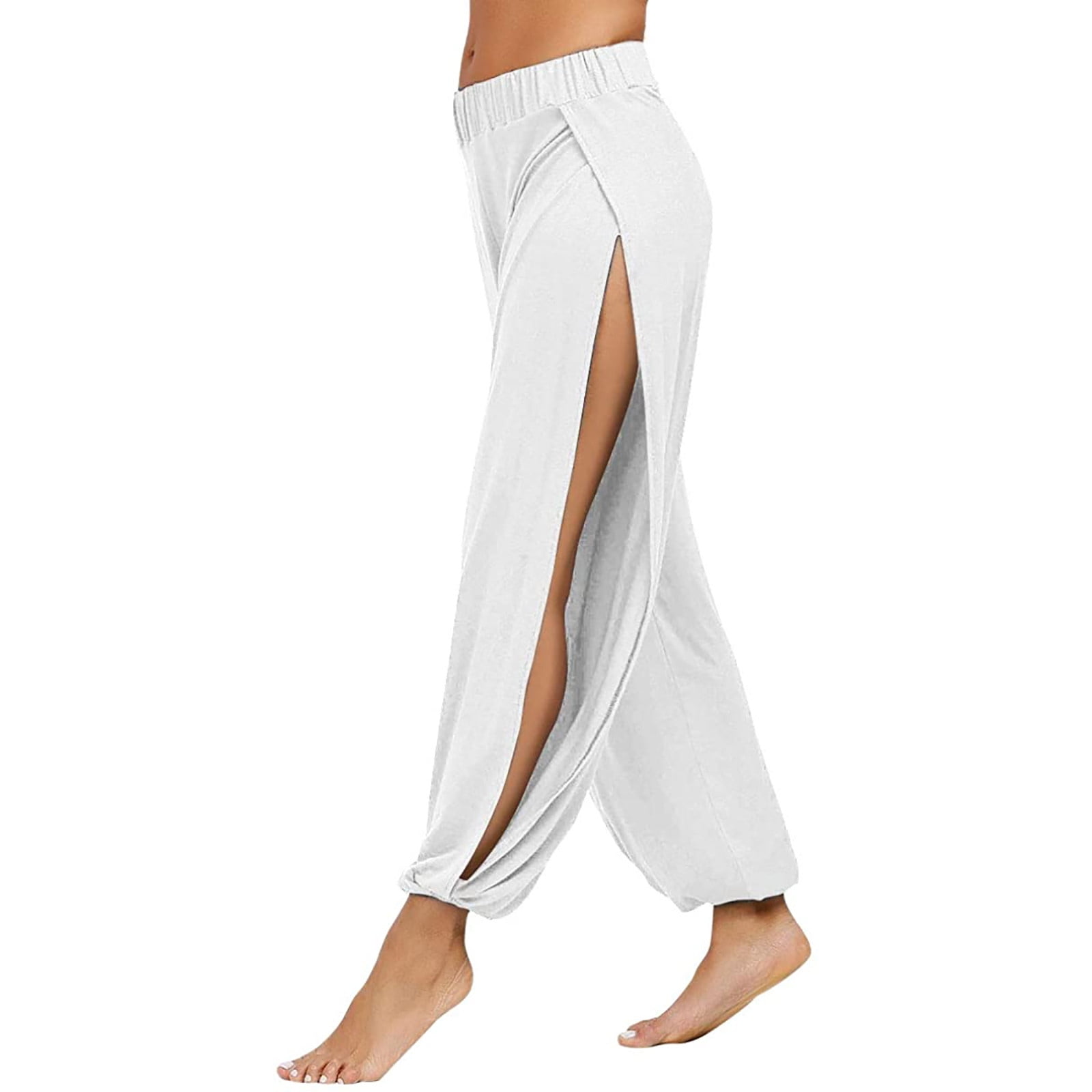 Split Side White Pants – Xandra Swimwear