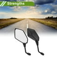 thumbnail image 3 of Espejos retrovisores traseros universales para motocicleta Unique Bargains, espejo lateral ajustable, aluminio plástico, 1 juego, patrón de fibra de carbono negro, forma prismática M8, 3 of 7