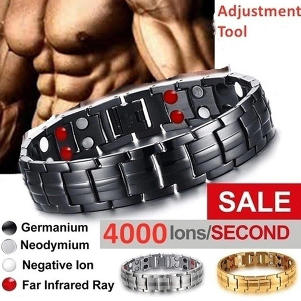 Buy Bio Magnetic Therapy Double Ton Double Line Titanium Energy Health  Metal Bracelet For Men & women Online at Low Prices in India - Amazon.in